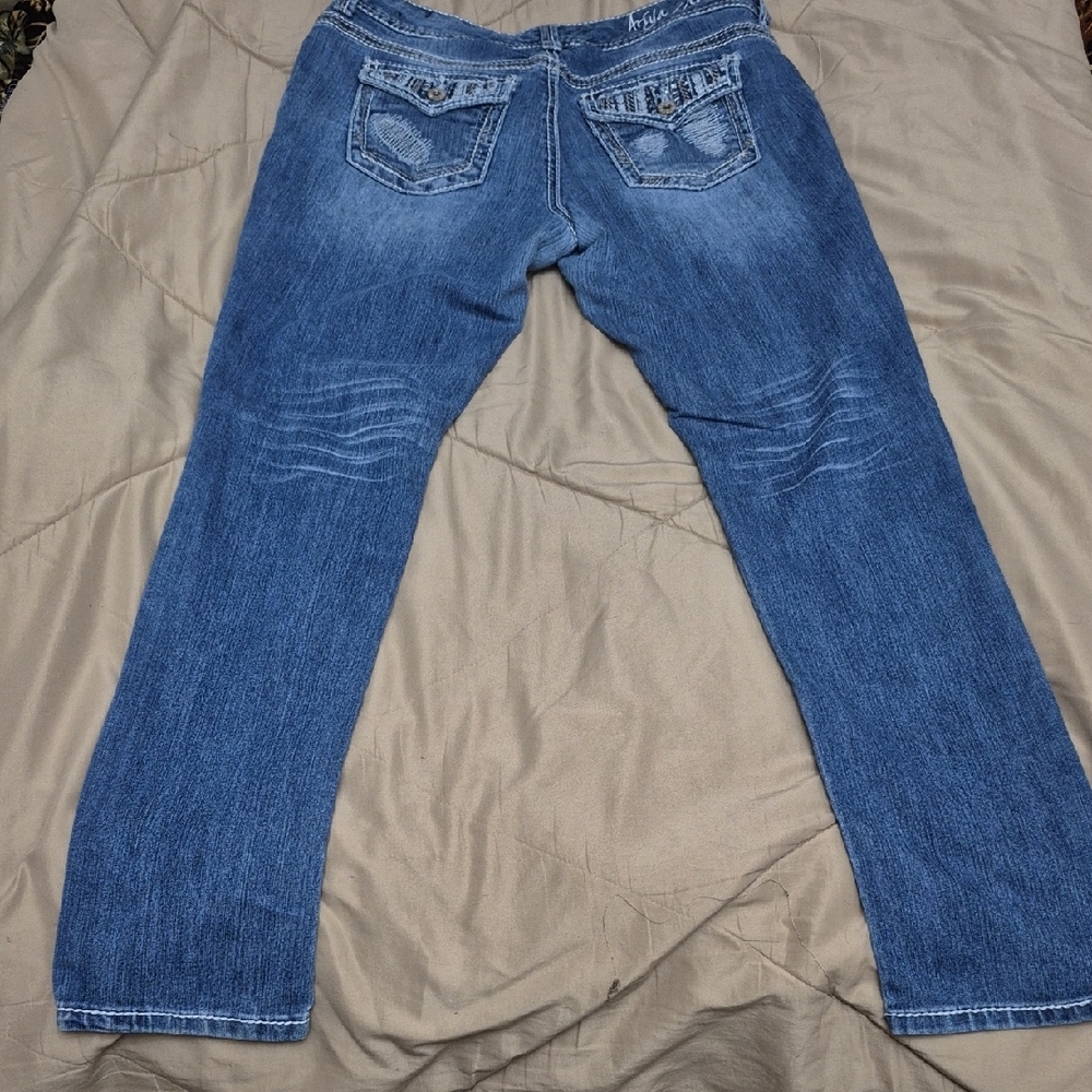 Angels Jeans Blue Skinny Denim with Fading